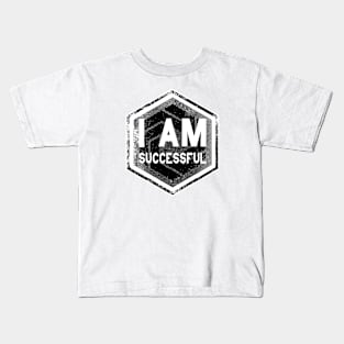 I AM Successful - Affirmations - Black Kids T-Shirt